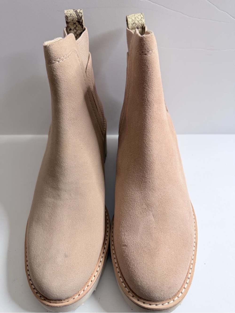Dolce Vita Suede Chelsea Ankle Boots in Blush Pink - Women